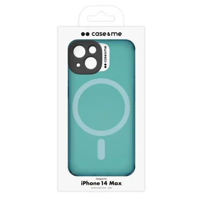 case&me - Puzdro Neon s MagSafe pre iPhone 14 Plus, modrá