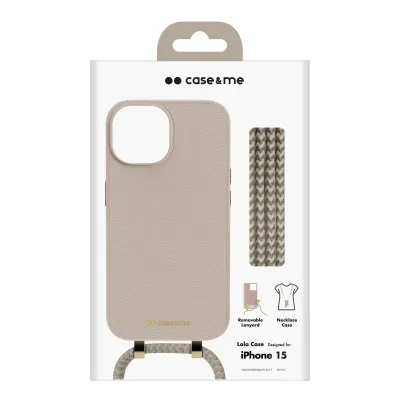 case&me - Puzdro Lola pre iPhone 15, taupe