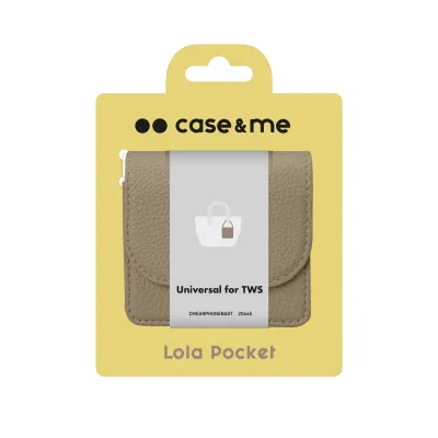 case&me - Puzdro Lola Pocket pre slúchadlá, taupe