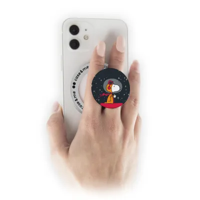case&me - Držiak Snappy pre smartfóny, kompatibilný s MagSafe, Snoopy Astronaut