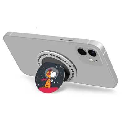 case&me - Držiak Snappy pre smartfóny, kompatibilný s MagSafe, Snoopy Astronaut