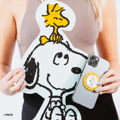 case&me - Držiak Snappy pre smartfóny, kompatibilný s MagSafe, Snoopy All Smiles Classic