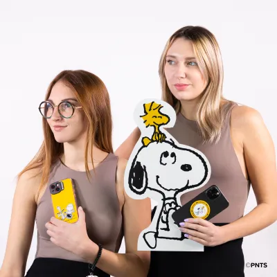 case&me - Držiak Snappy pre smartfóny, kompatibilný s MagSafe, Snoopy All Smiles Classic