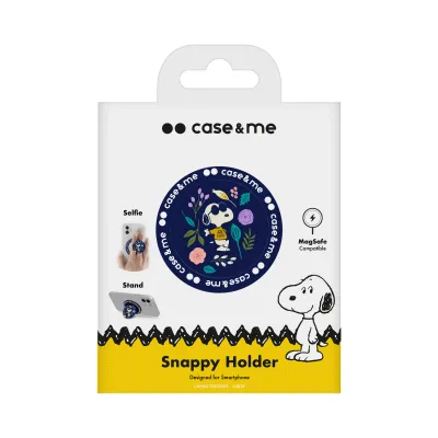 case&me - Držiak Snappy pre smartfóny, kompatibilný s MagSafe, Snoopy Flora
