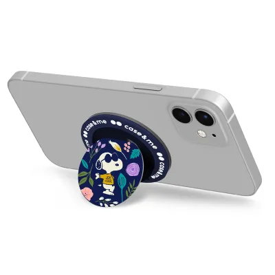 case&me - Držiak Snappy pre smartfóny, kompatibilný s MagSafe, Snoopy Flora