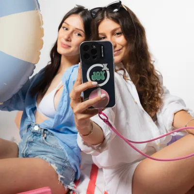 case&me - Náhrdelník Jelly pre smartfóny, ružová