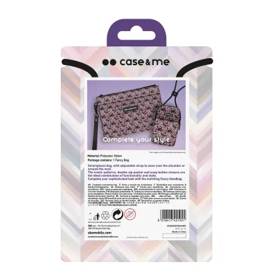 case&me - Taštička Fancy Bag pre smartfóny, M pattern