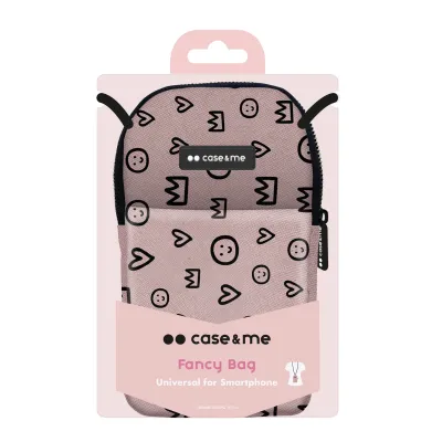 case&me - Taštička Fancy Bag pre smartfóny, Pink Queen