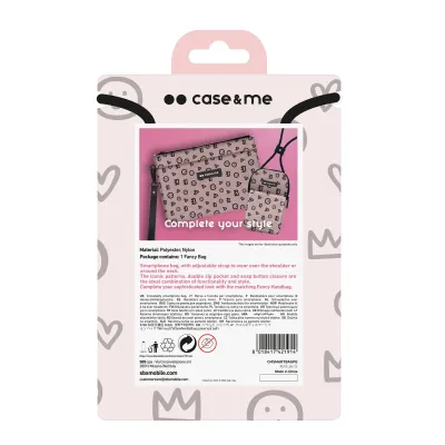 case&me - Taštička Fancy Bag pre smartfóny, Pink Queen