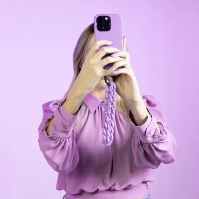 case&me - Náramok Amelie Chain, lavender
