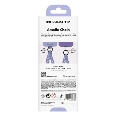 case&me - Náramok Amelie Chain, lavender