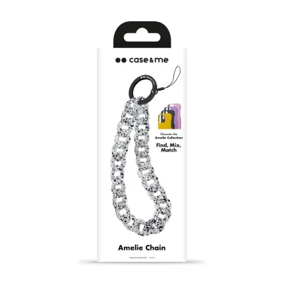 case&me - Náramok Amelie Chain, čierna/biela