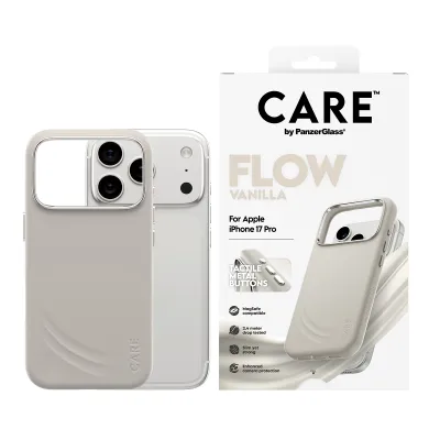 CARE - Puzdro FLOW s MagSafe pre iPhone 17 Pro, vanilla
