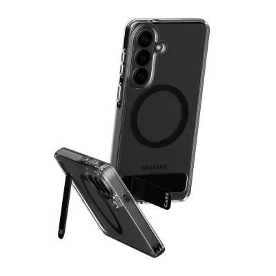 CARE - Puzdro Kickstand s čiernym QI pre Samsung Galaxy S26+, čierna