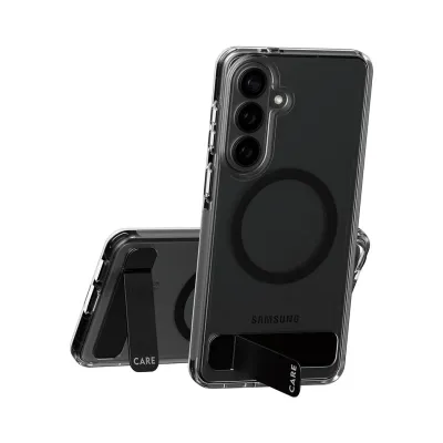 CARE - Puzdro Kickstand s čiernym QI pre Samsung Galaxy S26+, čierna
