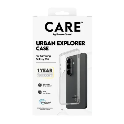 CARE - Puzdro Urban Explorer pre Samsung Galaxy S26, transaparentná