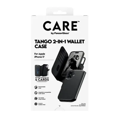 CARE - Puzdro Wallet Tango Two-In-One s MagSafe pre iPhone 17, čierna