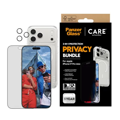 PanzerGlass - Bundle 3v1 Privacy pre iPhone 17 Pro Max