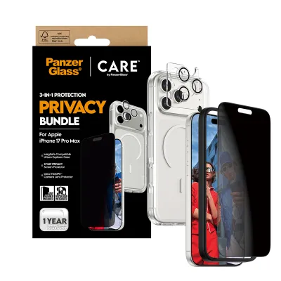 PanzerGlass - Bundle 3v1 Privacy pre iPhone 17 Pro Max