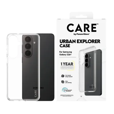 CARE - Puzdro Urban Explorer pre Samsung Galaxy S26+, transaparentná