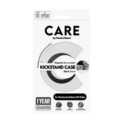 CARE - Puzdro Kickstand pre Samsung Galaxy S25 Edge, čierna