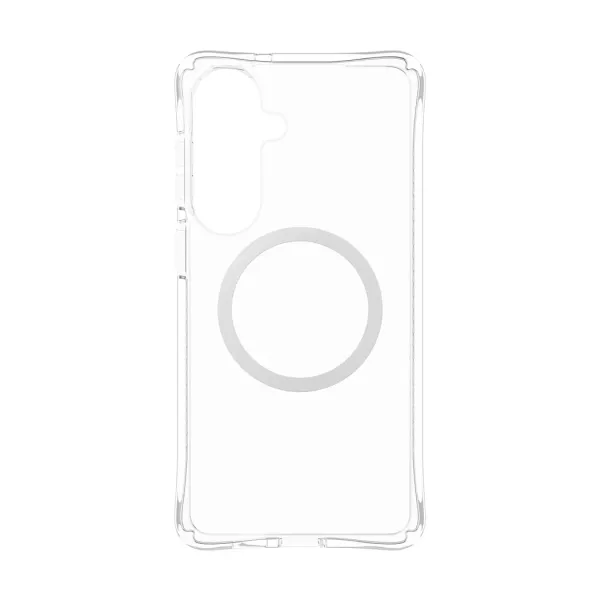 CARE - Puzdro Samba s bielym QI pre Samsung Galaxy S26+, transparentná
