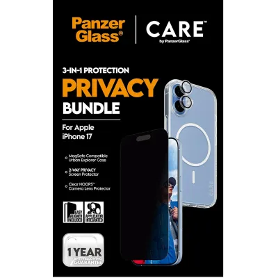 PanzerGlass - Bundle 3v1 Privacy pre iPhone 17