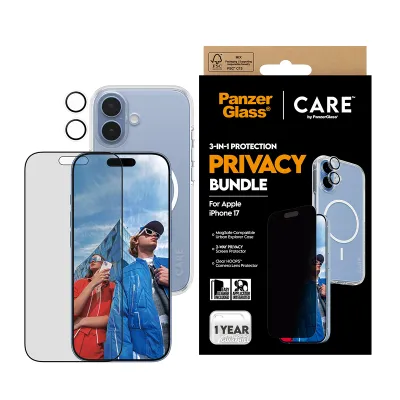 PanzerGlass - Bundle 3v1 Privacy pre iPhone 17