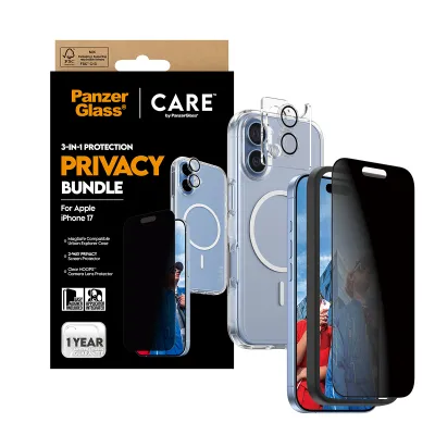PanzerGlass - Bundle 3v1 Privacy pre iPhone 17