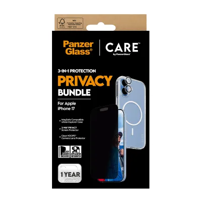 PanzerGlass - Bundle 3v1 Privacy pre iPhone 17
