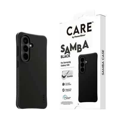 CARE - Puzdro Samba s QI pre Samsung Galaxy S26, čierna