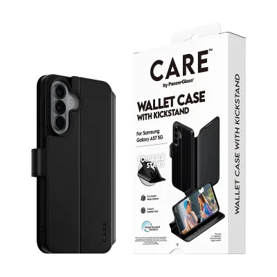 CARE - Puzdro Wallet Kickstand pre Samsung Galaxy A57, čierna