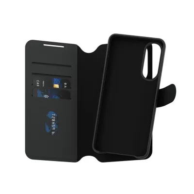 CARE - Puzdro Wallet Tango Two-In-One s QI pre Samsung Galaxy S25 Edge, čierna