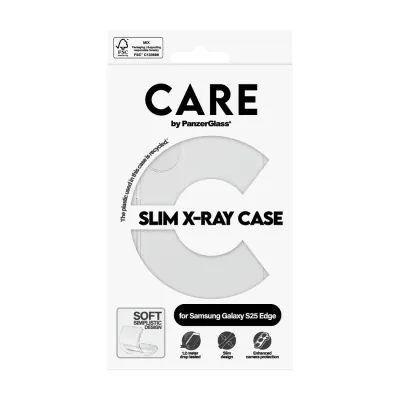 CARE - Puzdro X-Ray pre Samsung Galaxy S25 Edge, transparentná