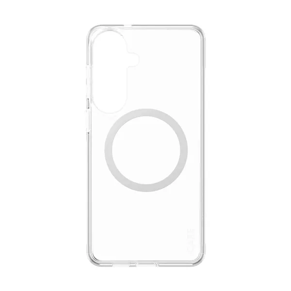 CARE - Puzdro Urban Explorer s bielym QI pre Samsung Galaxy S26+, transparentná