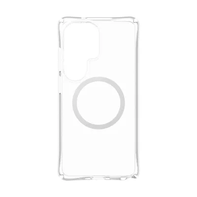 CARE - Puzdro Samba s bielym QI pre Samsung Galaxy S26 Ultra, transparentná