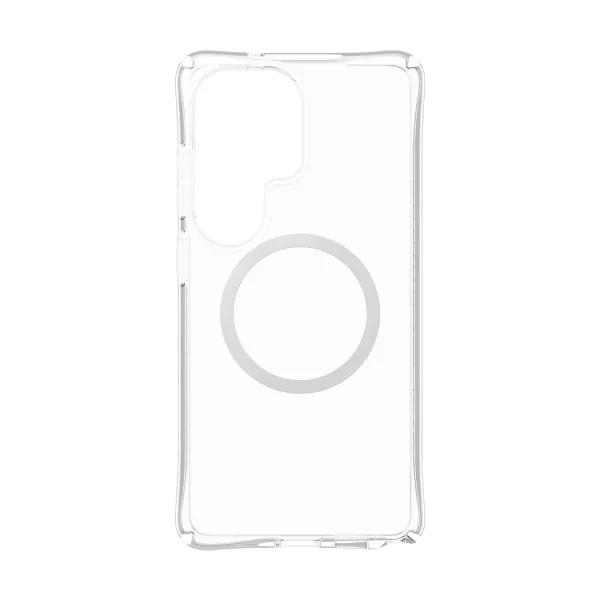 CARE - Puzdro Samba s bielym QI pre Samsung Galaxy S26 Ultra, transparentná