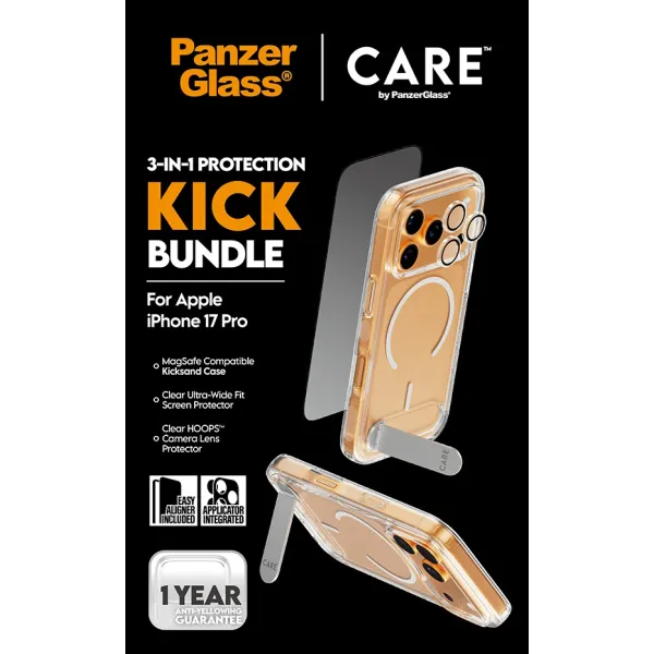 PanzerGlass - Bundle 3v1 Kick pre iPhone 17 Pro