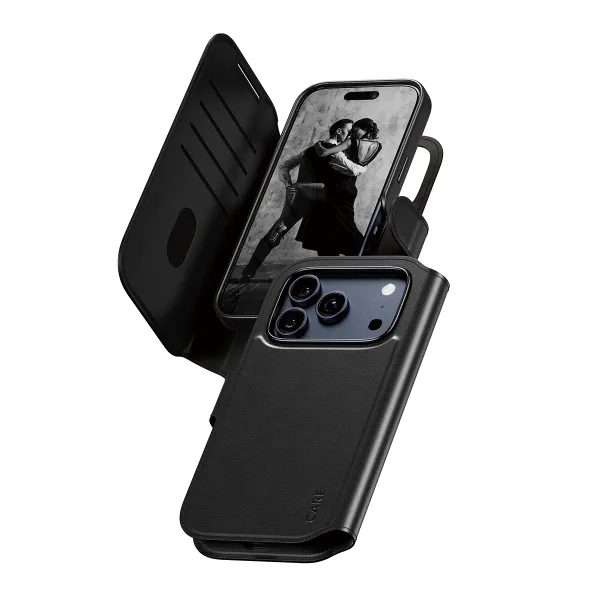 CARE - Puzdro Wallet Tango Two-In-One s MagSafe pre iPhone 17 Pro, čierna