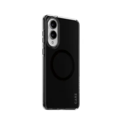 CARE - Puzdro Smokey s čiernym QI pre Samsung Galaxy S25 Edge, čierna