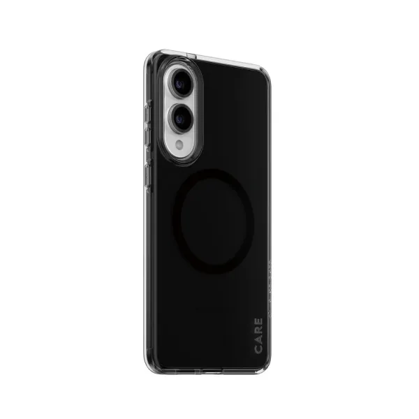 CARE - Puzdro Smokey s čiernym QI pre Samsung Galaxy S25 Edge, čierna