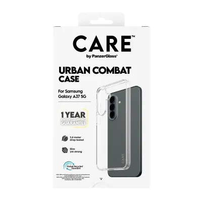 CARE - Puzdro Urban Combat pre Samsung Galaxy A37, transparentná