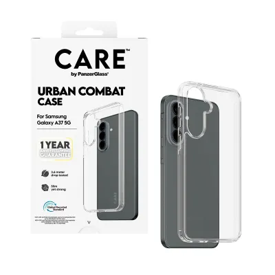 CARE - Puzdro Urban Combat pre Samsung Galaxy A37, transparentná