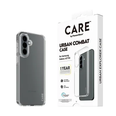 CARE - Puzdro Urban Combat pre Samsung Galaxy A37, transparentná