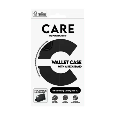 CARE - Puzdro Wallet Kickstand pre Samsung Galaxy A56 5G, čierna
