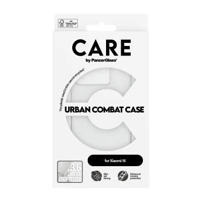 CARE - Puzdro Urban Combat pre Xiaomi 15, transparentná