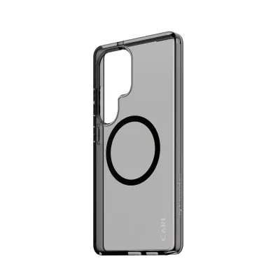 CARE - Puzdro Smokey s čiernym QI pre Samsung Galaxy S25 Ultra, čierna
