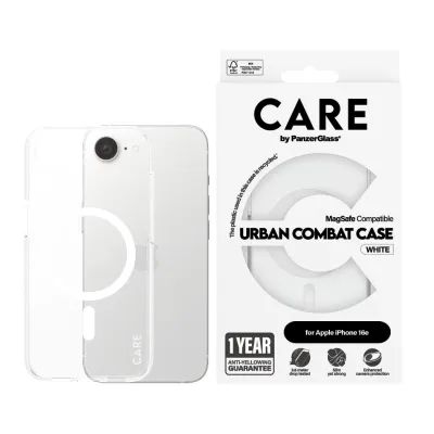CARE - Puzdro Urban Combat s MagSafe pre iPhone 17e/16e, biela