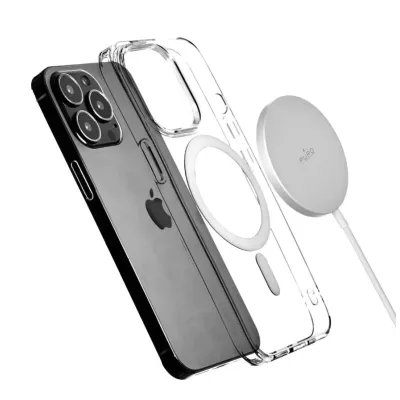 PURO - Magnetická bezdrôtová nabíjačka MagSafe, 15 W, čierna