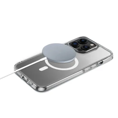 PURO - Magnetická bezdrôtová nabíjačka MagSafe, 15 W, svetlá modrá